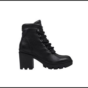 Marc Fisher LTD Kini Leather Combat Booties